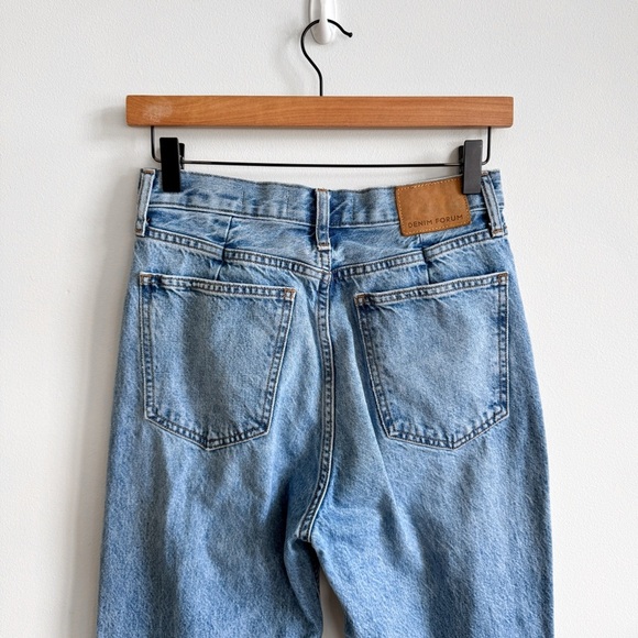 DENIM FORUM • Anita Super High Pleated Loose 28L in Picture This Bleu - Picture 9 of 14